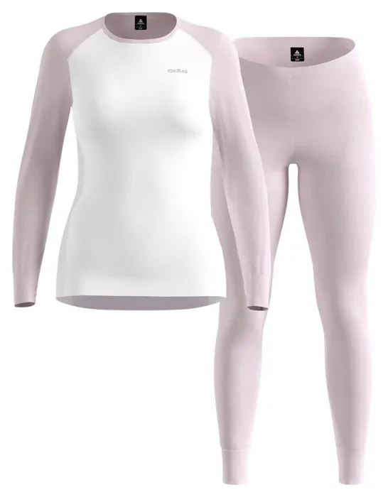 Odlo комплект Active Warm W orchid ice-white L