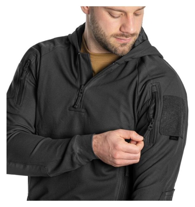 Кофта тактична Helikon-Tex RANGE HOODIE - TopCool, чорний, розмір S