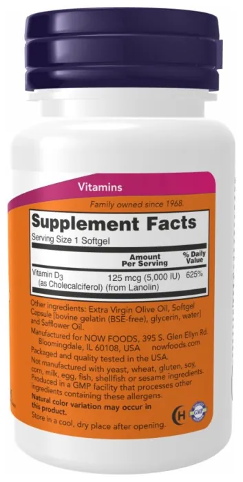 VIT D-3 5000 IU - 240 sgels