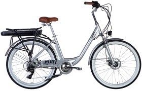 Велосипед с электроприводом 26" AL Dorozhnik eRUBY DD FR рама-17" 36B 17.5А*ч 500Вт светло-серый YS 2425 2025