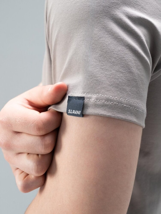 Футболка Slavni мужская повседневная стальная, Футболка Slavni Unity мужская хлопковая стальная