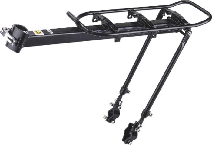 Багажник Алюмiнiй 24-29" на подсідельний штир і верхні пір'я KAIWEI KW-620-09 чорний регульоване кріплення, укр, укр