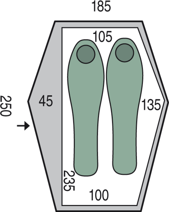 Палатка двухместная Pinguin Echo 2 DAC, Green