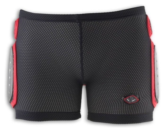 Шорты для подростков UFO PADDED PLASTIC JR XL Black/red (PI04158)