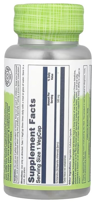 Schizandra Berry 580mg - 100 vcaps