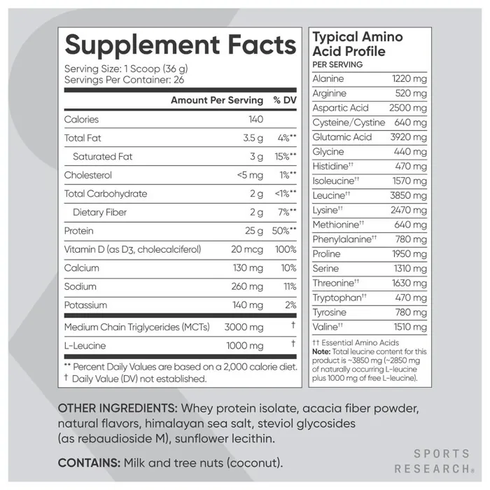 Whey Protein Isolate - 940g Creamy Vanilla