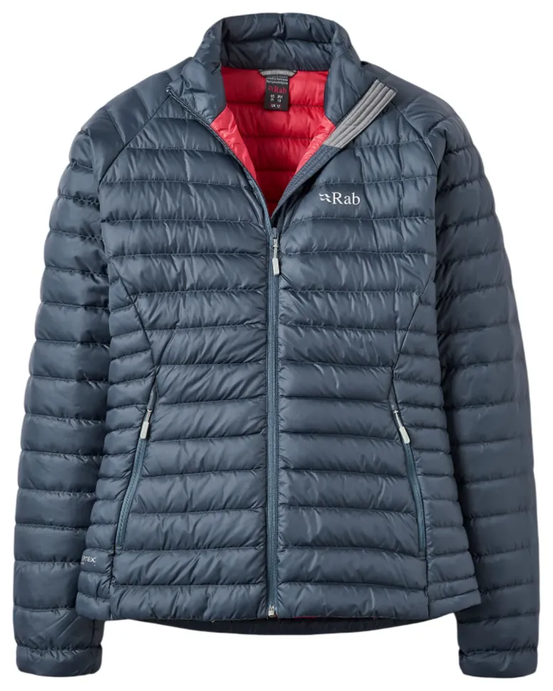 Жіночий легкий пуховик Rab Microlight Jacket Wmns, Steel (S)