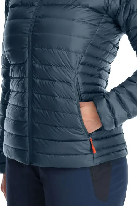 Жіночий легкий пуховик Rab Microlight Jacket Wmns, Steel
