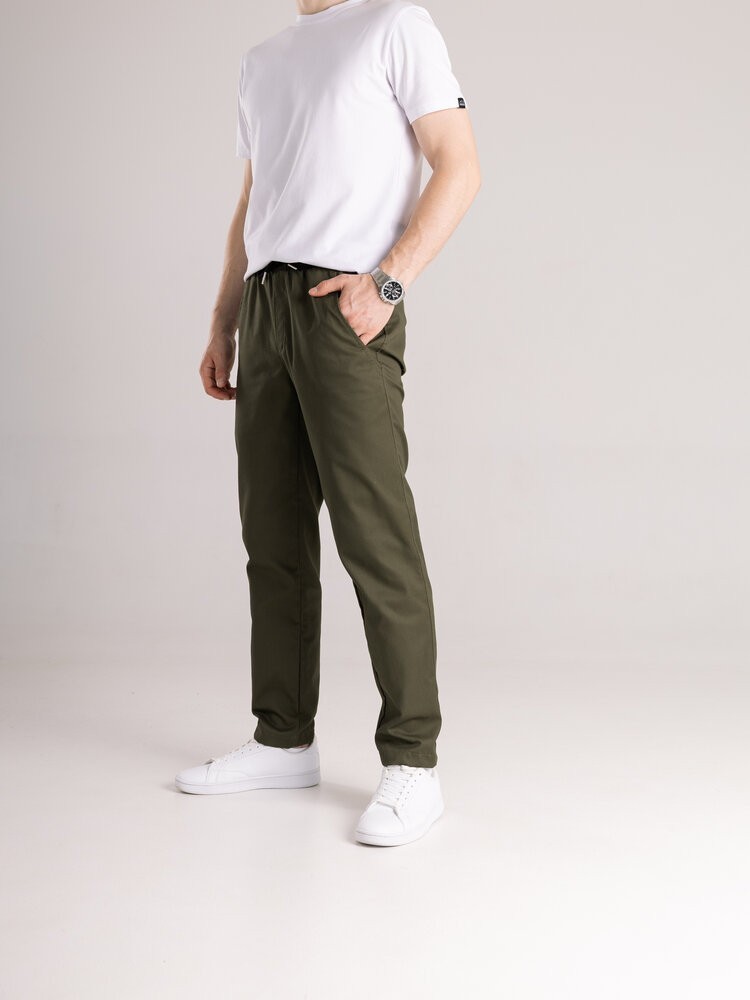 Котоновые брюки мужские весенние осенние хаки с карманами Pobedov Step