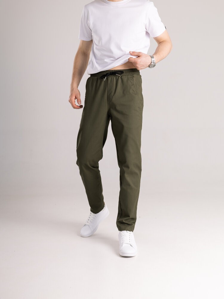 Котоновые брюки мужские весенние осенние хаки с карманами Pobedov Step