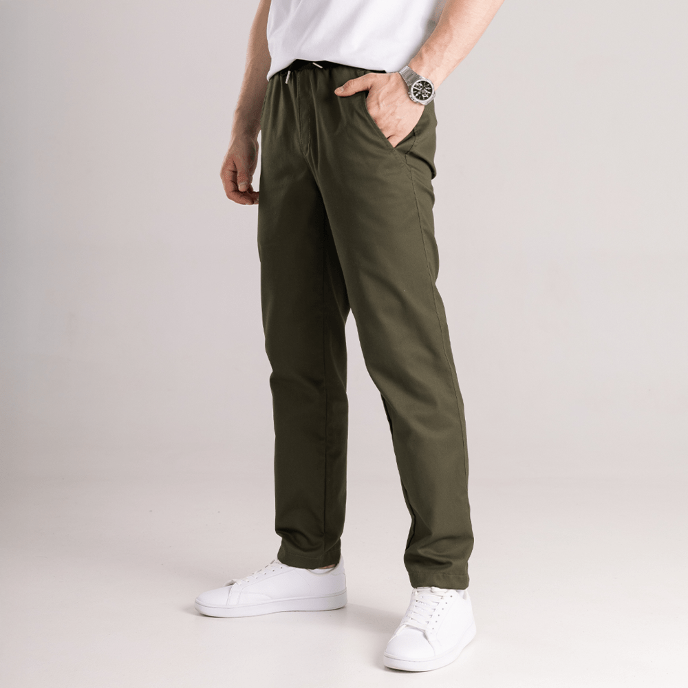 Котоновые брюки мужские весенние осенние хаки с карманами Pobedov Step