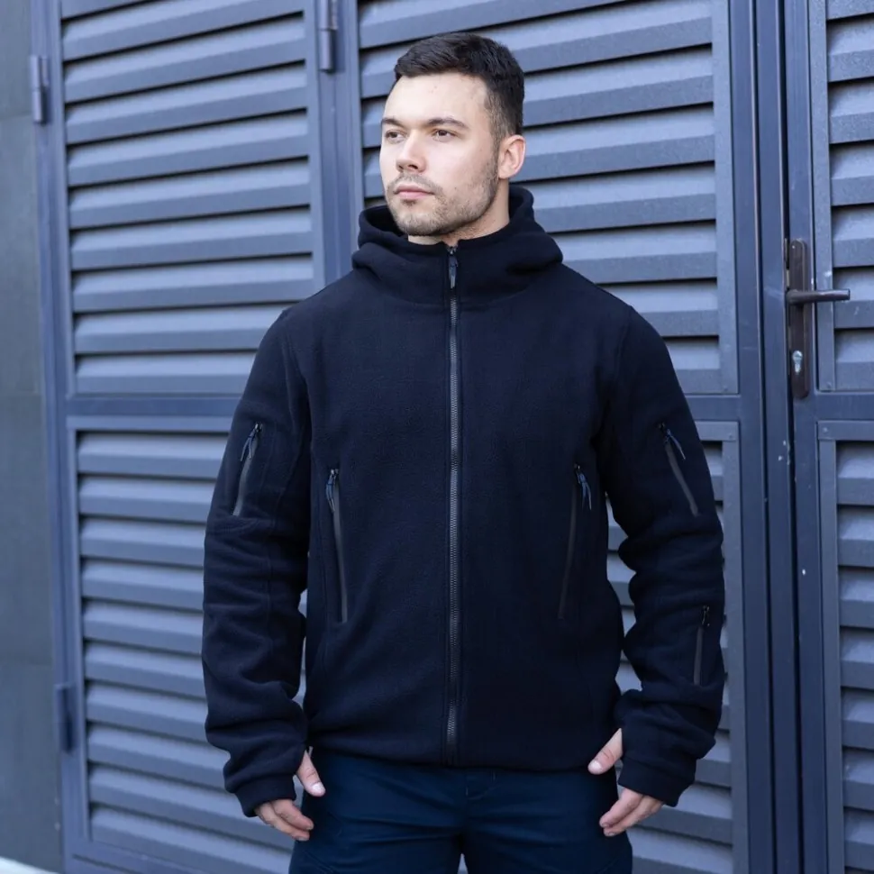 Чоловіча толстовка флісова на блискавці Pobedov Explorer синя (XXXL)