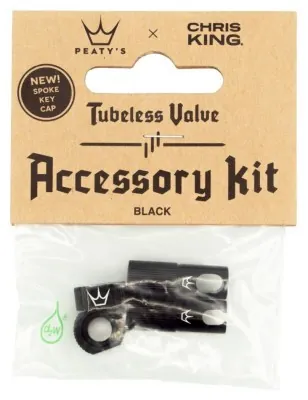 Ковпачки для ніпелів Peaty's x Chris King Tubeless Valves Accessory Kit, Black