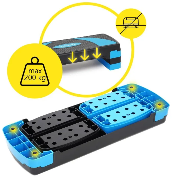 Степь-платформа 3-ступенчатая Cornix 78 х 29 х 10-20 см XR-0186 Black/Blue