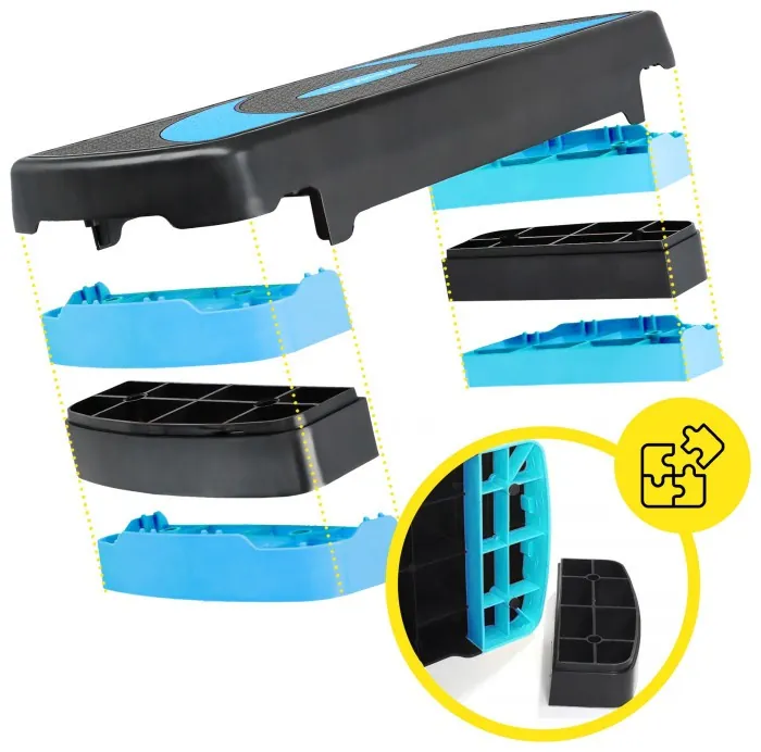 Степь-платформа 3-ступенчатая Cornix 78 х 29 х 10-20 см XR-0186 Black/Blue