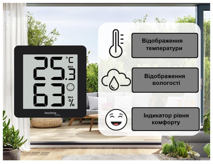 Набір термогігрометрів Technoline WS9425 Black (WS9425)
