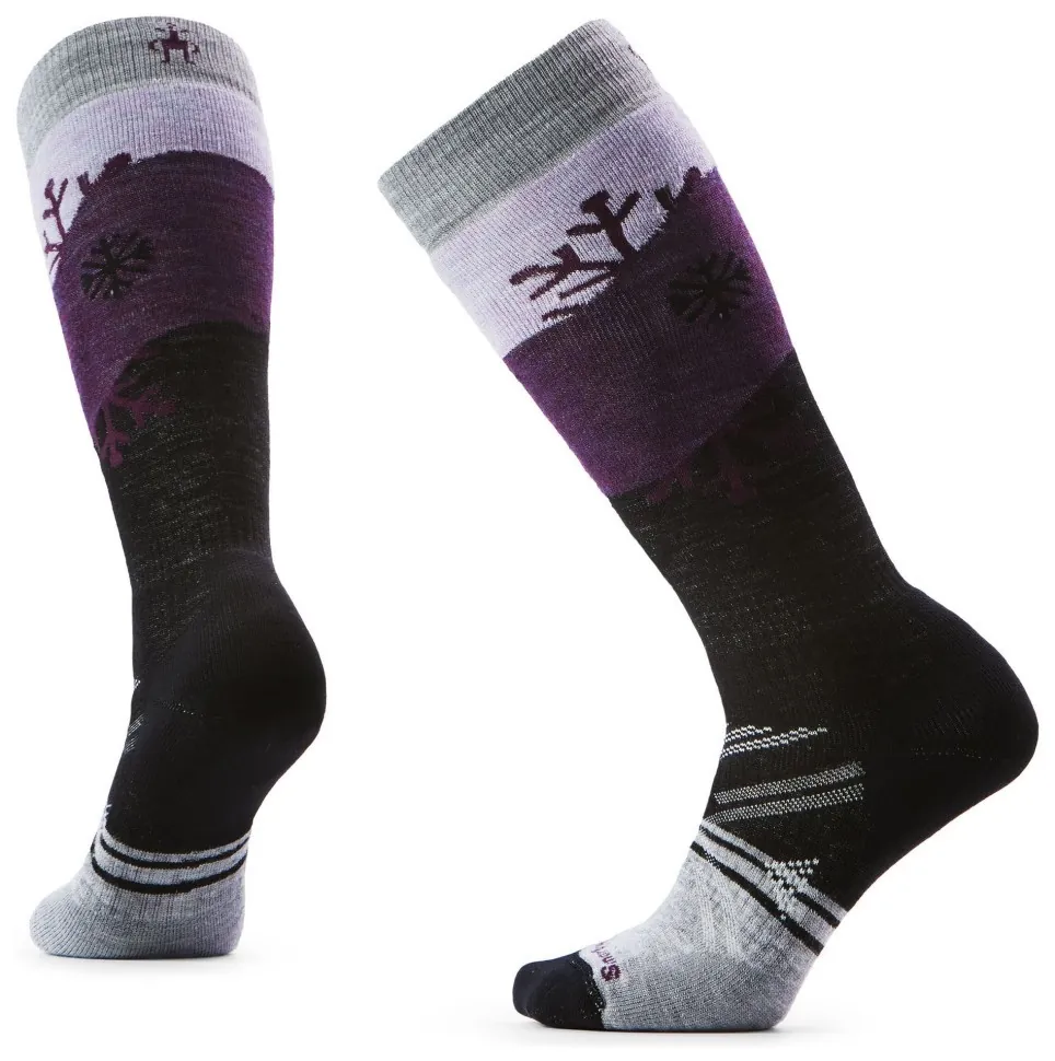 Шкарпетки жіночі Smartwool Wm's Ski Full Cushion Snowpocalypse Pattern OTC, Purple Eclipse, M (SHM_SW SW002170.H76-M)