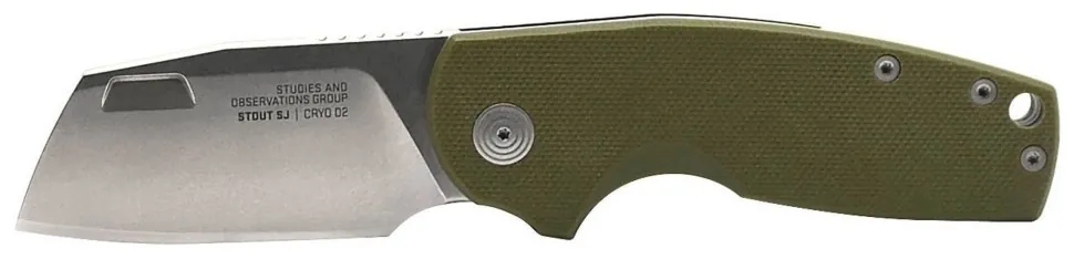 Розкладний ніж SOG Stout SJ, OD Green, Cleaver, Stonewash (SHM_SOG 16-03-06-57)