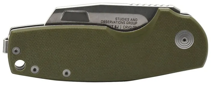 Розкладний ніж SOG Stout SJ, OD Green, Cleaver, Stonewash