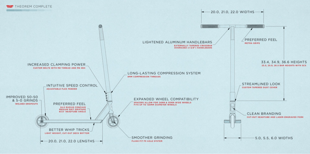 Трюковий самокат Tilt Theorem Pro S - Black, укр, укр