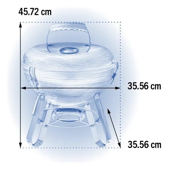 Угольный портативный гриль 37 см Napoleon Premium Kettle NK14K-LEG-3