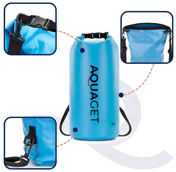 Гермомешок Aquaget 20 л водозащитный AQ0023 Sky Blue