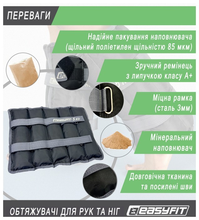 Утяжелители для ног и рук EasyFit 0,25 кг (пара)