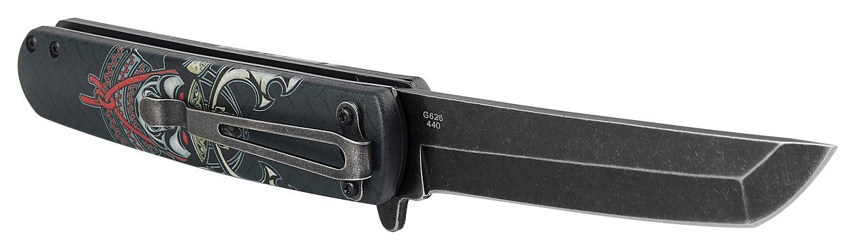Нож складной Ganzo G626-BS черный самурай