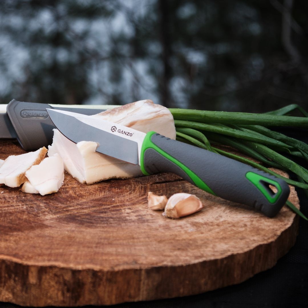 Ніж Ganzo G807-GY сірий з ножнами, укр, укр