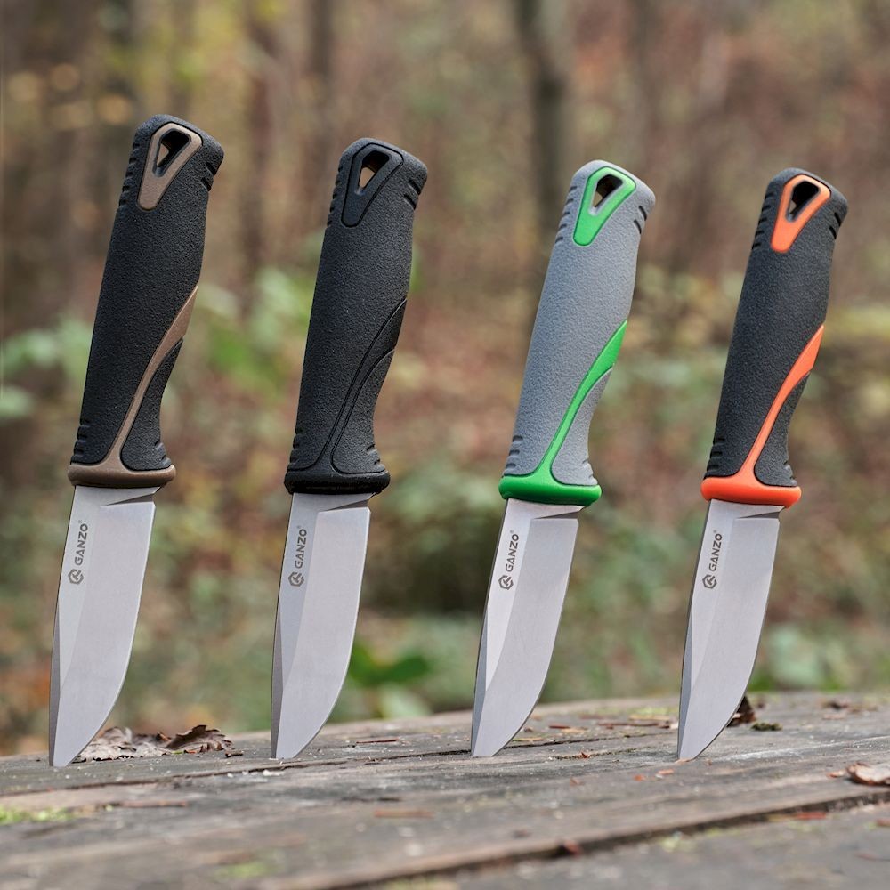 Ніж Ganzo G807-GY сірий з ножнами, укр, укр