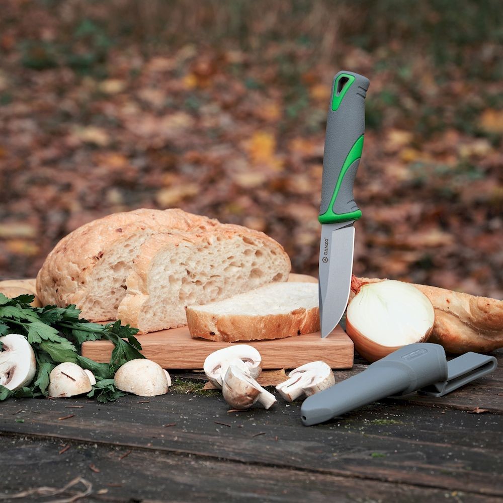 Ніж Ganzo G807-GY сірий з ножнами, укр, укр