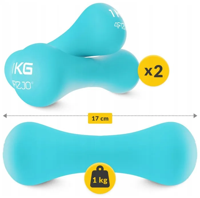 Гантелі вінілові 4FIZJO 8-shape 2 x 1 кг (P-5907739312006)