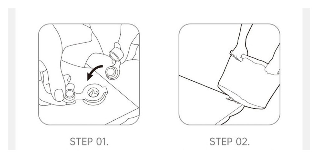 Матрас туристический надувной двухместный Naturehike CNK2550WS019, 200х125х6.5 см, зеленый, для кемпинга с мешком для надува.