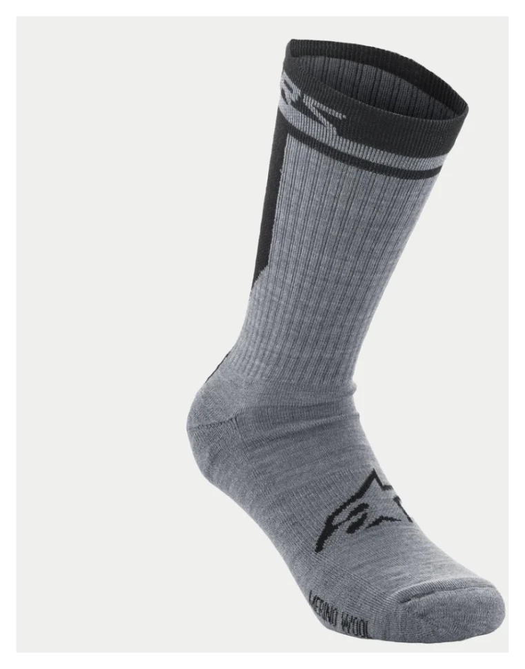 Шкарпетки Alpinestars MERINO SOCKS 24 GRAY BLACK, L (SPT_1701721-107-L)