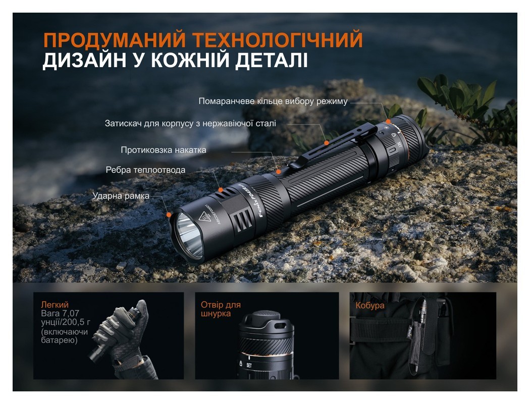 Ліхтар тактичний Fenix PD45R ACE, укр, укр