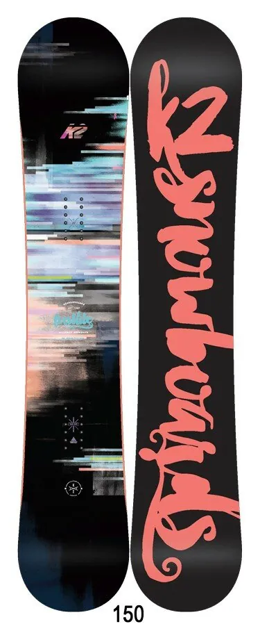Сноуборд K2 FIRST LITE 150 Black/coral/multicolor (11B0025) (150 см black, coral, multicolor)