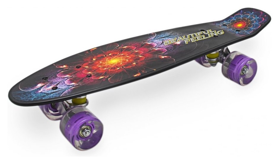 Пенниборд Maraton ALFA светящиеся колеса, укр, укр