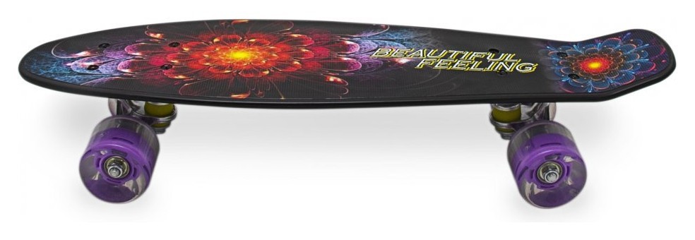 Пенниборд Maraton ALFA светящиеся колеса, укр, укр