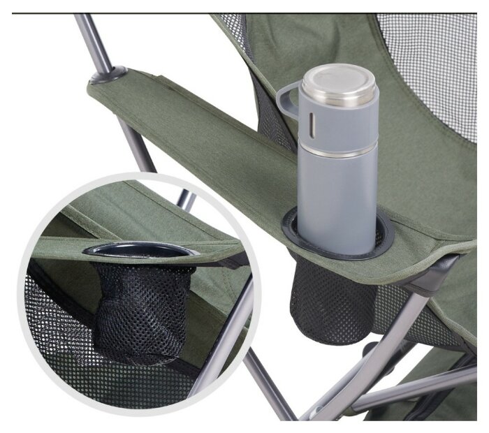 Крісло складане Naturehike CNK2300JU0003, зелене, укр, укр