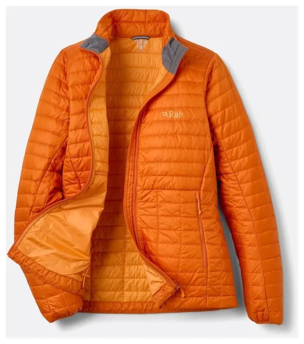 Жіночий легкий пуховик Rab Microlighter Jacket Wmns, Dark Melba, 10