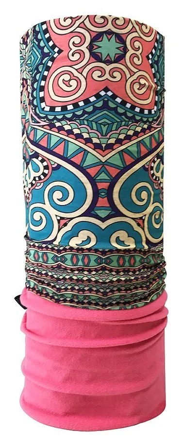 Бандана-бафф багатофункціональна Crow KASHMIR One size Turquoise/coral (CBMS17W1M) (one size coral, turquoise)
