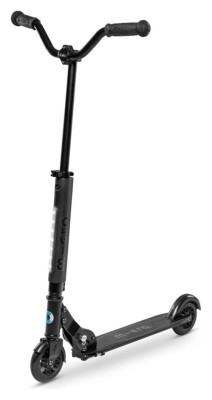 Самокат MICRO серии "Sprite Deluxe" &ndash; ЧЕРНЫЙ (до 100 kg, двухколесный, свет)