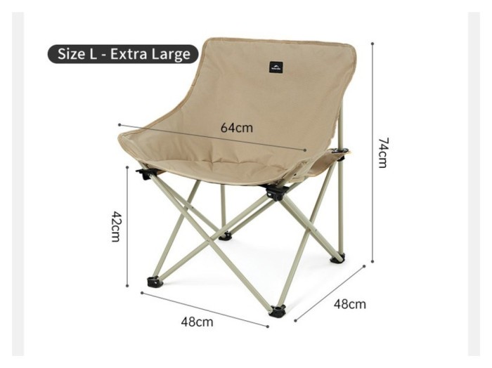 Стілець складаний Naturehike Stellaluna T01 CNH23JU13002, L, бежевий