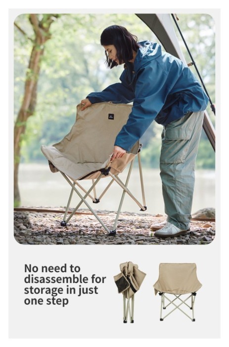 Стілець складаний Naturehike Stellaluna T01 CNH23JU13002, L, бежевий