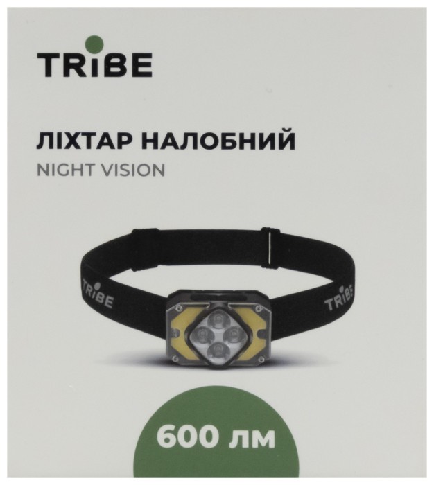 Ліхтар налобний Tribe Night Vision акумуляторний T-MB-0015-olive, укр, укр