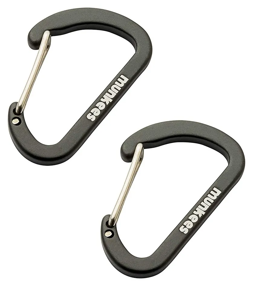 Munkees 3251 карабін Flat Wiregate 4 мм x 40 мм (пара) black (3251-BK)