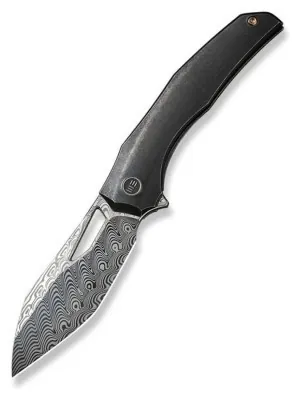 Нож складной туристический Ignio Mystery Box Ignio Mystery Box, (8.39 см) Damasteel (Hakkapella) / 6AL4V Titanium черный