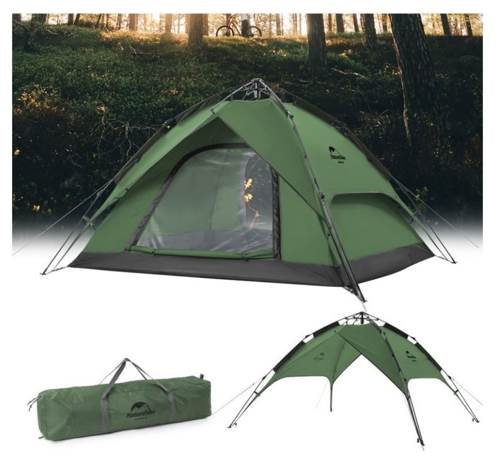 Намет чотиримісний автоматичний Naturehike NH21ZP008, темно-зелений