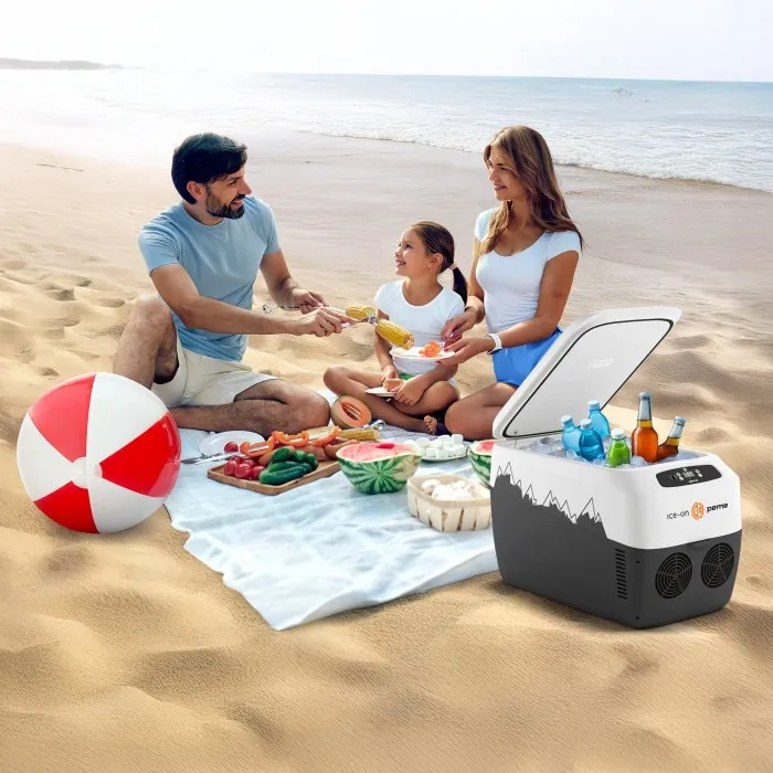 Дорожный холодильник с ремнем Peme Go Adventure Orange 30 28,3 л серый