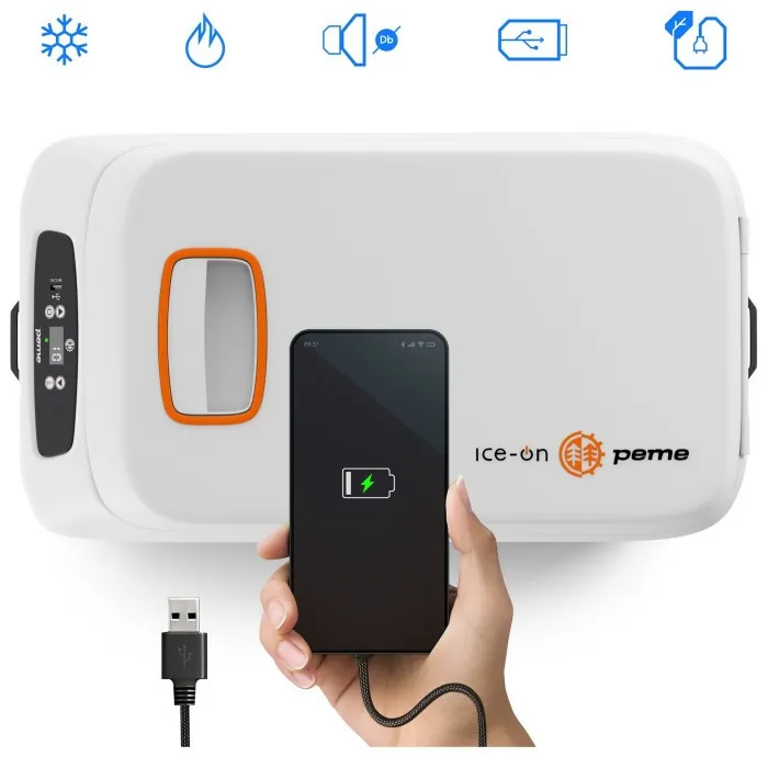 Дорожный холодильник с ремнем Peme Go Adventure Orange 30 28,3 л серый